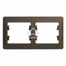 Рамка 2-м Glossa горизонт. шоколад SchE GSL000802
