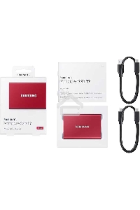 Накопитель SSD Samsung T7 MU-PC1T0R/WW, USB-C, 1Tb, 1.8