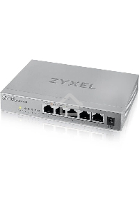 Мультигигабитный коммутатор Zyxel MG-105, 5x1/2,5GE, настольный, бесшумный