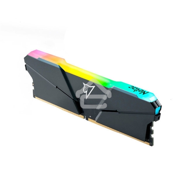 Оперативная память NETAC Shadow, DDR4, 16GB (2x8GB), 3200MHz, CL16, DIMM, с радиаторами, RGB, серый