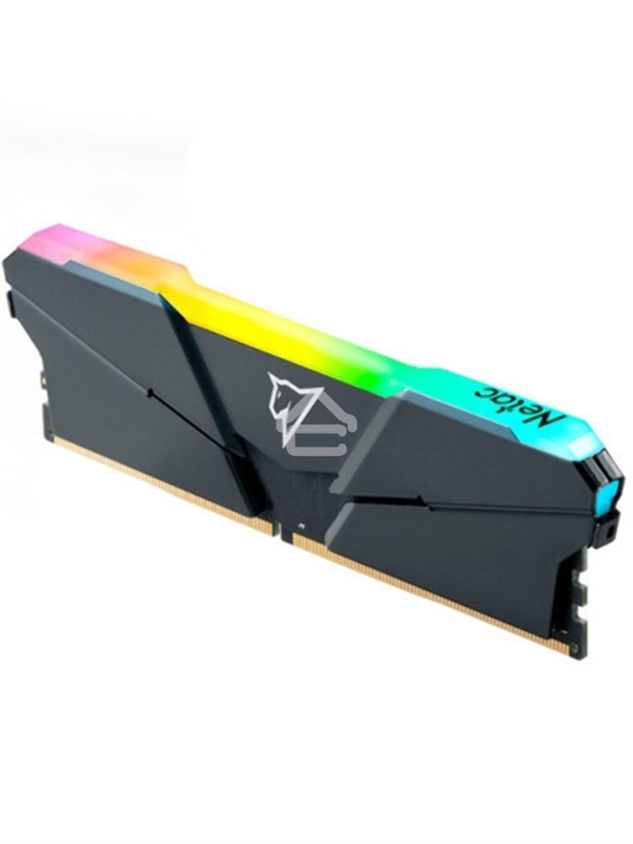 Оперативная память NETAC Shadow, DDR4, 16GB (2x8GB), 3200MHz, CL16, DIMM, с радиаторами, RGB, серый