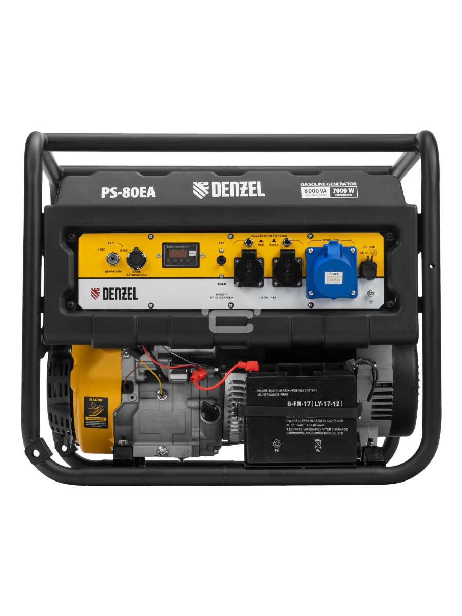 Электрогенератор бензиновый Denzel PS 80 EA, 8 кВт, 85 дБ, 90 кг
