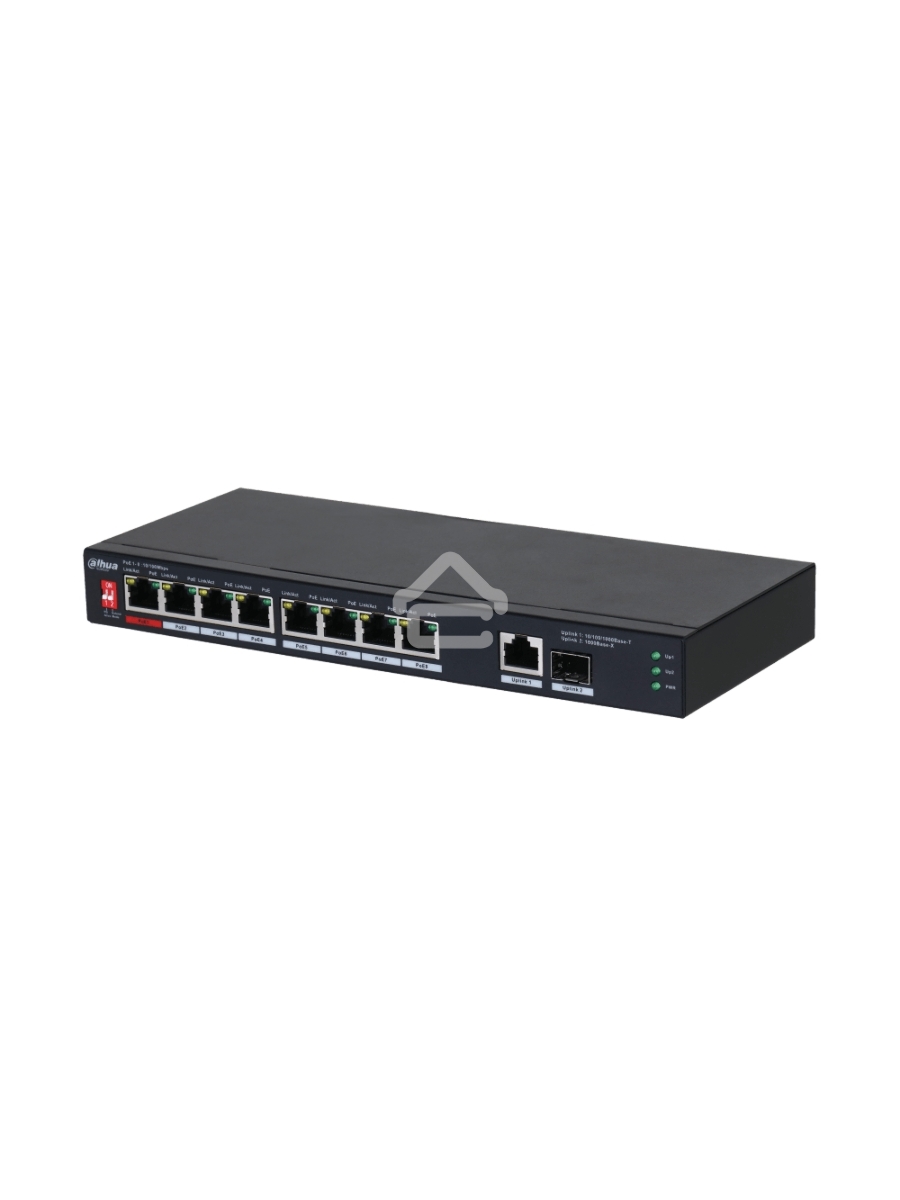 Коммутатор Dahua DH-PFS3110-8ET1GT1GF-96 8x100Mb 1G неуправляемый