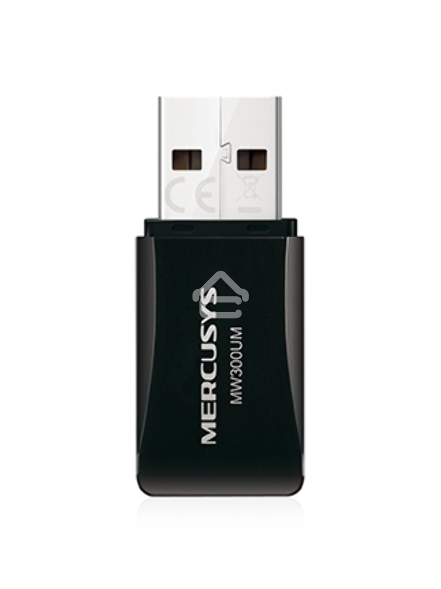 Сетевой адаптер USB2.0 адаптер Mercusys MW300UM, 300Мбит/с, компактный