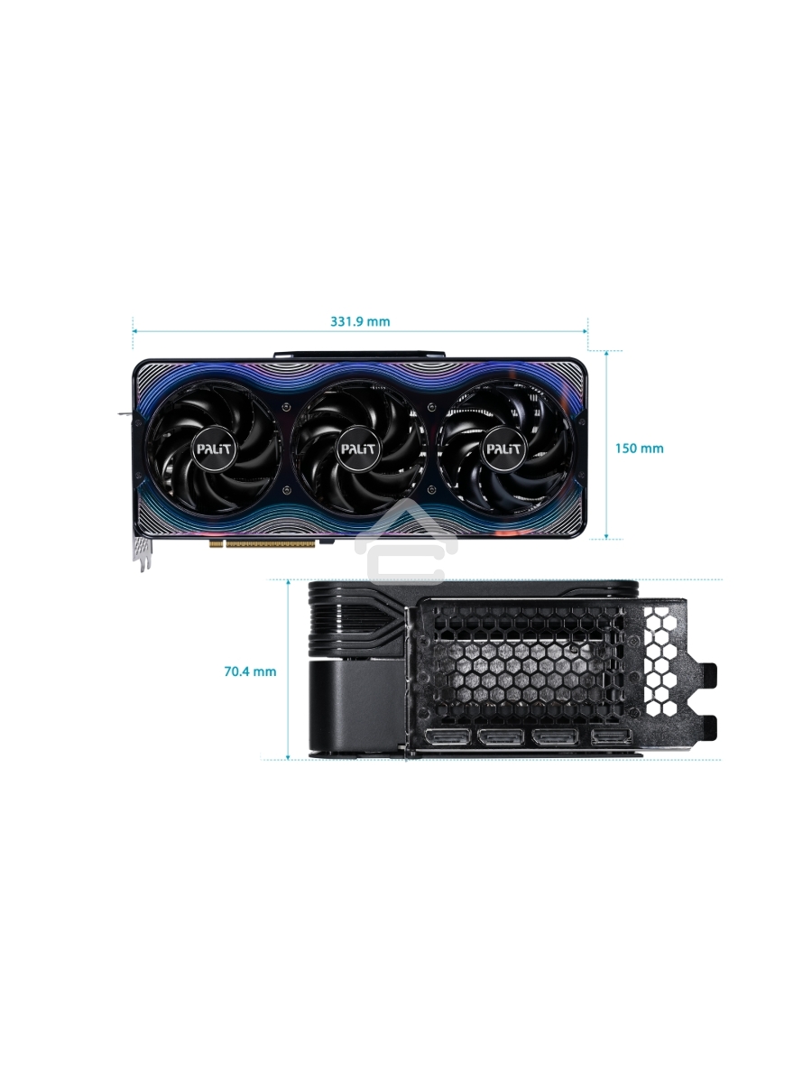 Видеокарта Palit  RTX5080 GAMEROCK 16GB GDDR7 256bit 3xDP HDMI 3FAN RTL