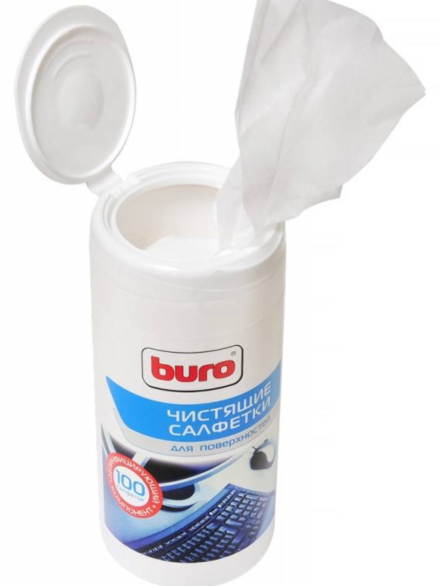 Салфетки Buro BU-Tsurface для поверхностей туба 100шт влажных