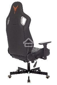 Кресло игровое Knight OUTRIDER черный, ромбик, эко.кожа, с подголов. крестовина металл