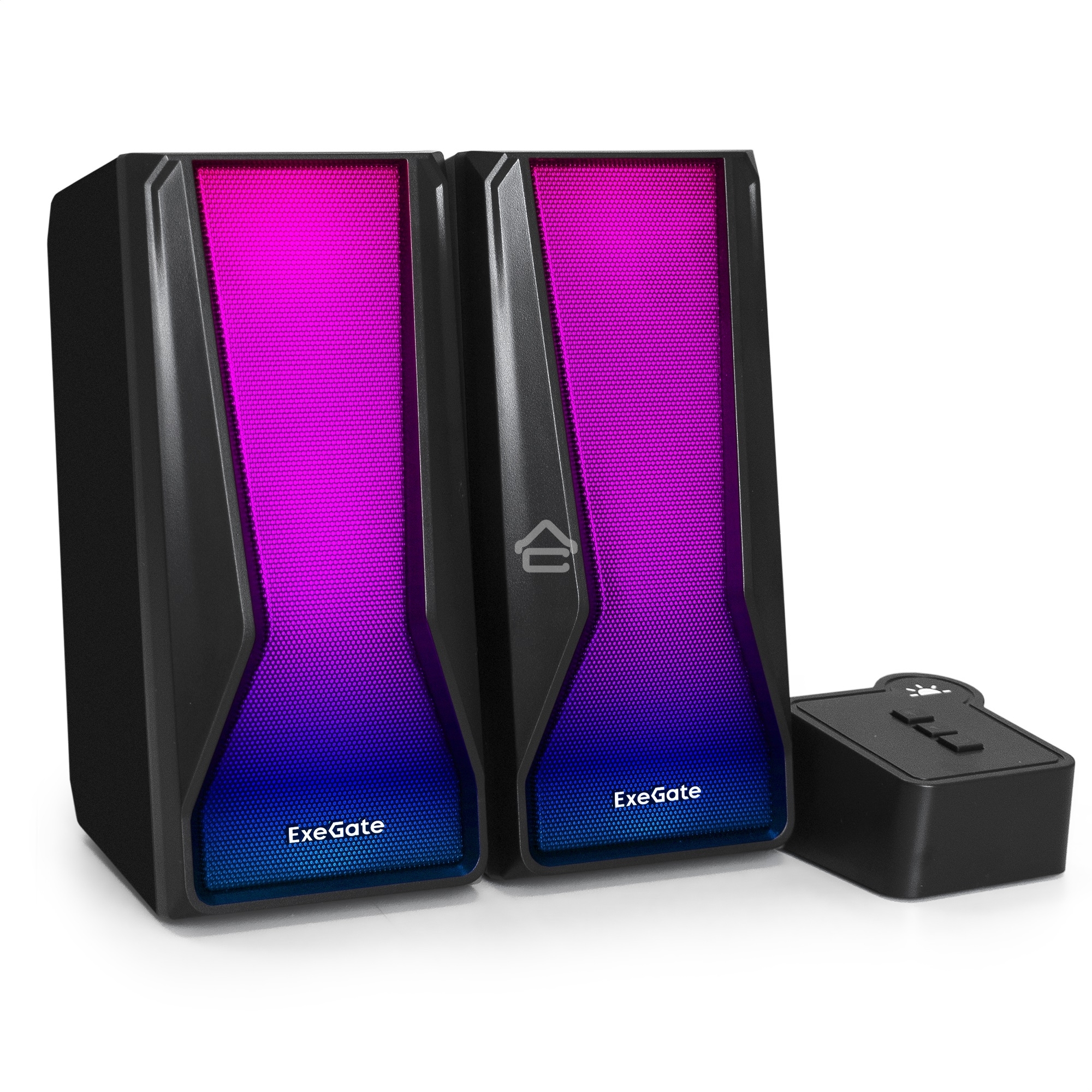 Акустическая система 2.0 ExeGate EX289687RUS Accord 230 (питание USB,Bluetooth, 2х3Вт (6Вт RMS), 60-20000Гц,  черный, RGB подсветка)