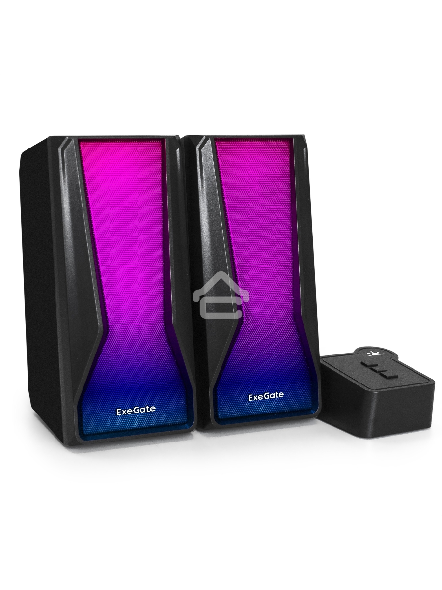 Акустическая система 2.0 ExeGate EX289687RUS Accord 230 (питание USB,Bluetooth, 2х3Вт (6Вт RMS), 60-20000Гц, цвет черный, RGB подсветка)