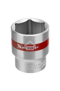 Головка MATRIX 13127  торцевая 27мм 6-гранная crv под квадрат 1/2'' хромированная