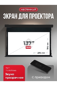 Экран для проектора S'OK Apollo SGPSMT-295x184A-BK бокового натяжения, звукопрозрачный, черн