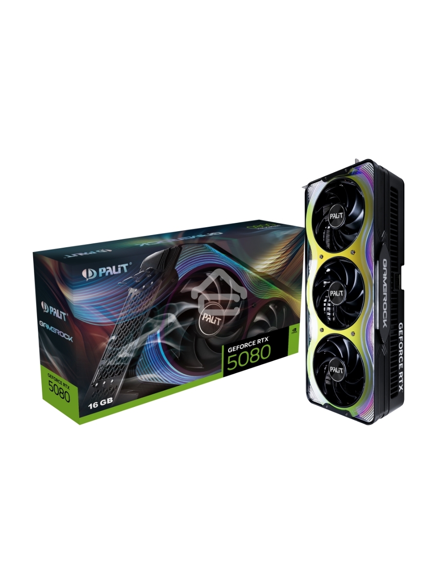 Видеокарта Palit  RTX5080 GAMEROCK 16GB GDDR7 256bit 3xDP HDMI 3FAN RTL