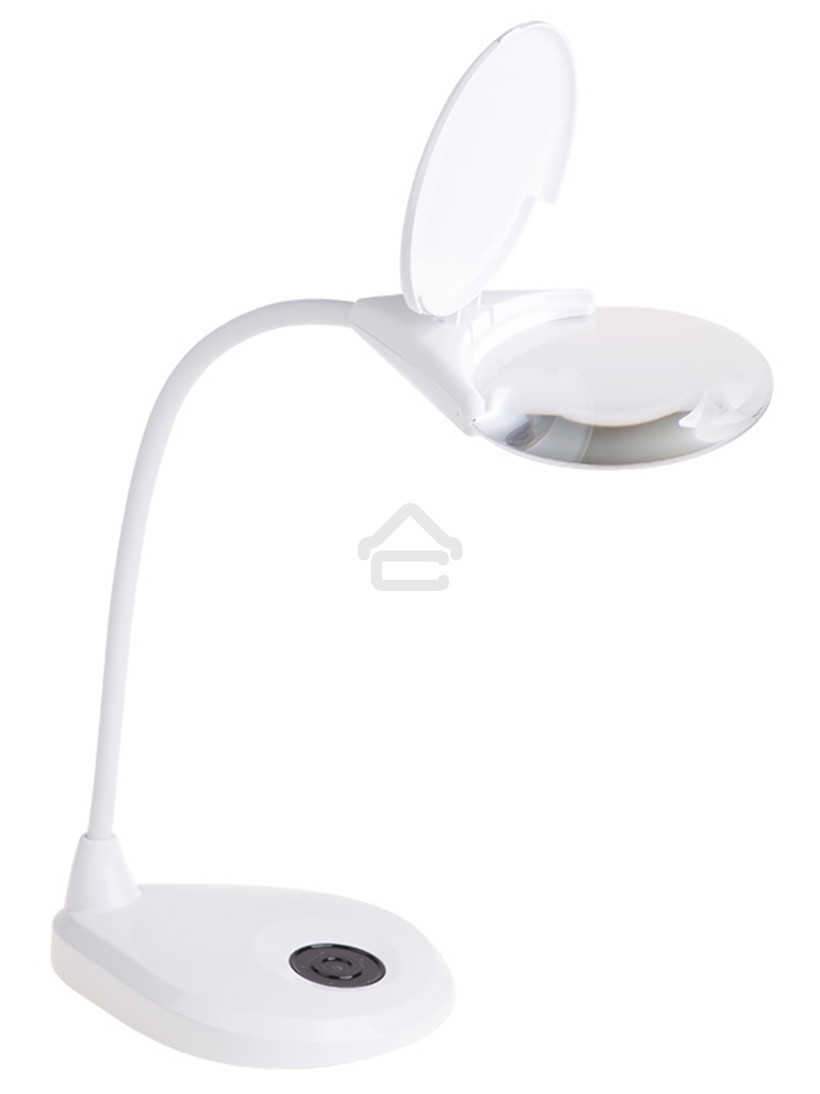Лупа настольная 3D Rexant с подсветкой 3 LED, сенсорная регулировка яркости, EXPERT, белая
