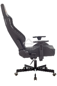 Кресло игровое Knight OUTRIDER черный, ромбик, эко.кожа, с подголов. крестовина металл