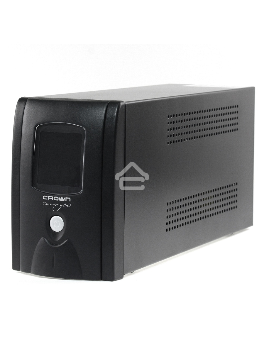 Источник бесперебойного питания CROWN Line Intractive CMU-SP650EURO LCD USB 650VA\390W, корпус металл, 1x12V/7AH, розетки 2*EURO+3*IEC, трансформатор AVR 140-290V, LCD-дисплей, съёмный кабель 1.2 м, порт RJ11/45, порт USB, защита: от перегрузки, от КЗ, от