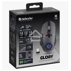 Мышь беспроводная Defender Glory GM-514 черный, 3200 dpi, радиоканал, USB, кнопки - 7