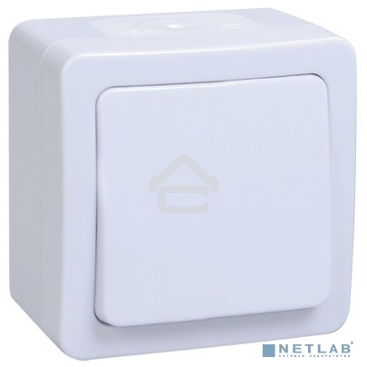 Выключатель 1-кл. ОП ГЕРМЕС PLUS 10А IP54 ВСп20-1-0-ГПБ проход. белый ИЭК EVMP12-K01-10-54-EC