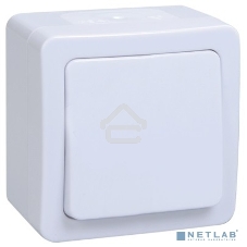 Выключатель 1-кл. ОП ГЕРМЕС PLUS 10А IP54 ВСп20-1-0-ГПБ проход. белый ИЭК EVMP12-K01-10-54-EC