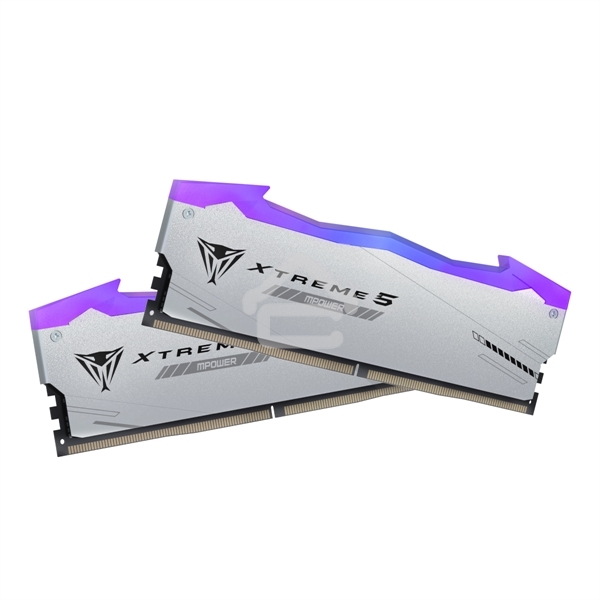 Оперативная память Patriot Viper Xtreme 5, DDR5, 48GB (2x24GB), 6000MHz, CL30, DIMM, с радиаторами, RGB, серебристый