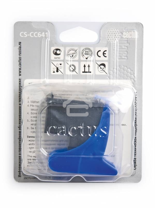 Картридж струйный Cactus CS-CC641 №121XL черный (18 мл.) для HP DJ D1663/D2563/D2663/D5563/F2423/F2483
