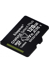 Флеш карта Kingston 128GB micSDXC Canvas Select Plus 100R A1 C10 Single Pack w/o ADP EAN: 740617299076
