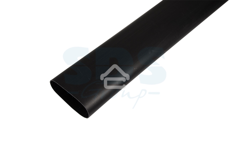 Термоусаживаемая трубка клеевая Rexant 19,0/3,2 мм, (6:1) черная, упаковка 4 шт. по 1 м