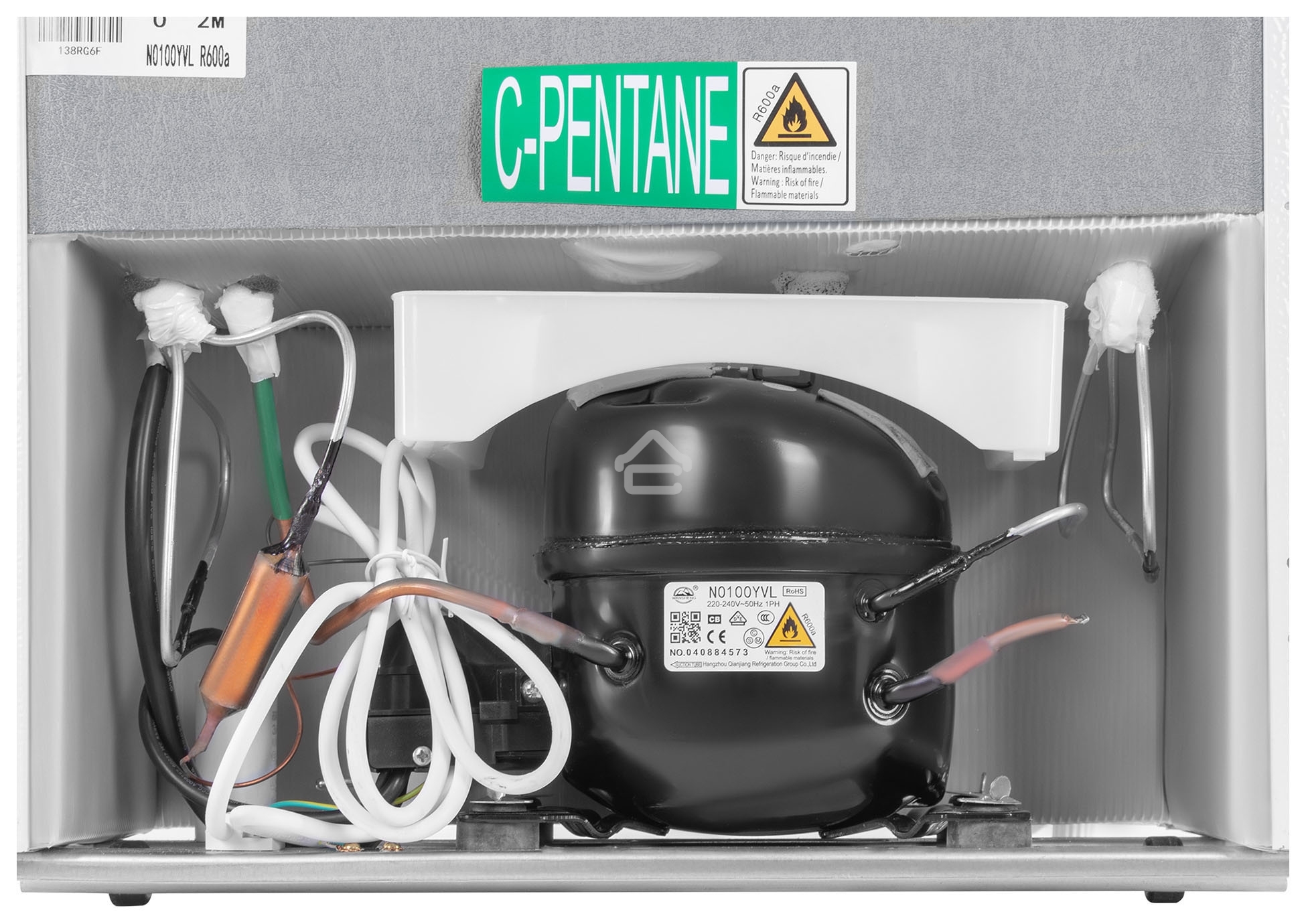 Холодильник Hyundai CT1551WT белый двухкамерный 98/33л морозилка сверху