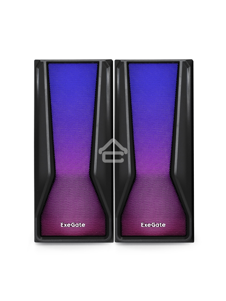 Акустическая система 2.0 ExeGate EX289687RUS Accord 230 (питание USB,Bluetooth, 2х3Вт (6Вт RMS), 60-20000Гц, цвет черный, RGB подсветка)