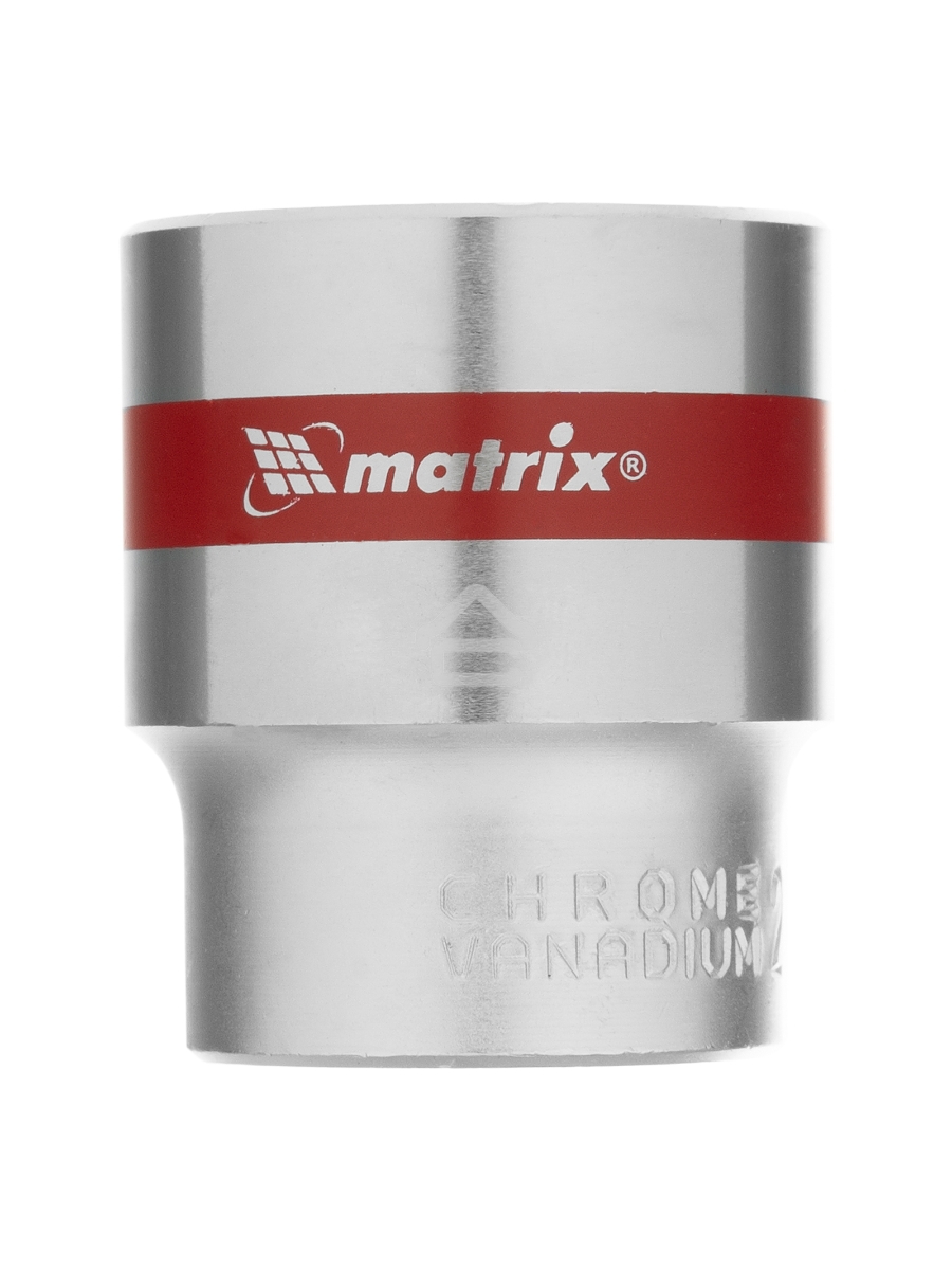 Головка MATRIX 13127торцевая 27мм 6-гранная crv под квадрат 1/2'' хромированная
