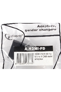 Переходник Gembird Переходник HDMI-microHDMI  19F/19M, золотые разъемы, пакет