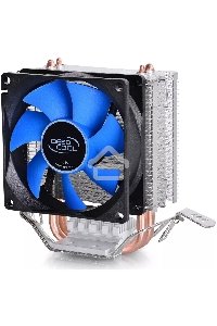 Кулер для процессора DEEPCOOL ICE EDGE MINI FS V2.0 синий, 80 мм, алюминий/медь, 2200 об/мин, 24.7 дБ, 3 pin, 100 Вт, 112 мм