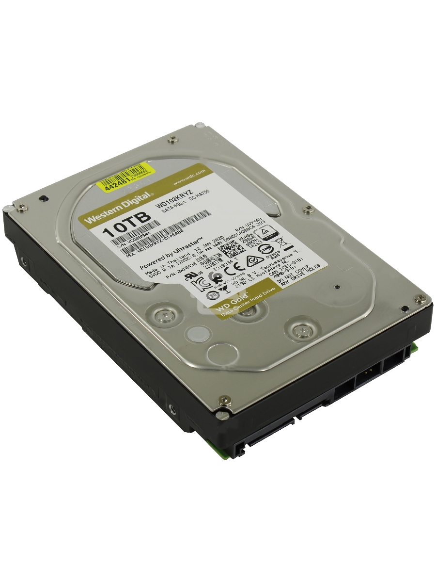Жесткий диск Western Digital SATA 10TB 7200RPM 6GB/S 128MB GOLD WD102KRYZ