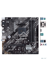 Материнская плата ASUS PRIME B550M-K, AM4, AMD B550, 4xDDR4, 4xSATA, 2xM.2, 1xPCIe 4.0 x16, 2xPCIe x1, 1xDVI-D, 1xHDMI, 1xVGA, 1x 1Gb LAN, 4xUSB 3.2 Gen 1, 2xUSB 3.2 Gen 2, 3x3.5 мм, 7.1, mATX