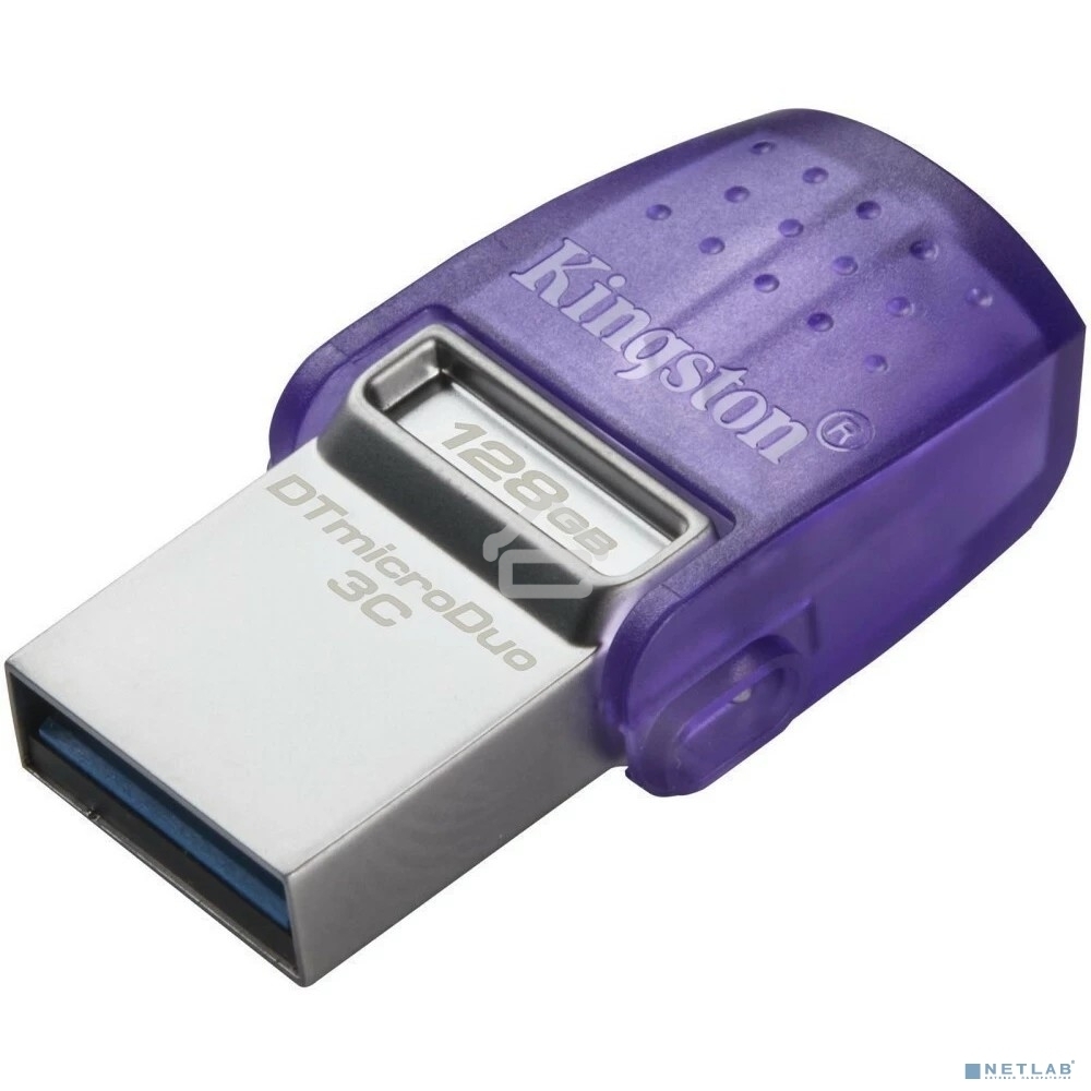 Флешка USB Kingston 128Gb DataTraveler microDuo 3C DTDUO3CG3/128Gb USB 3.0 фиолетовый
