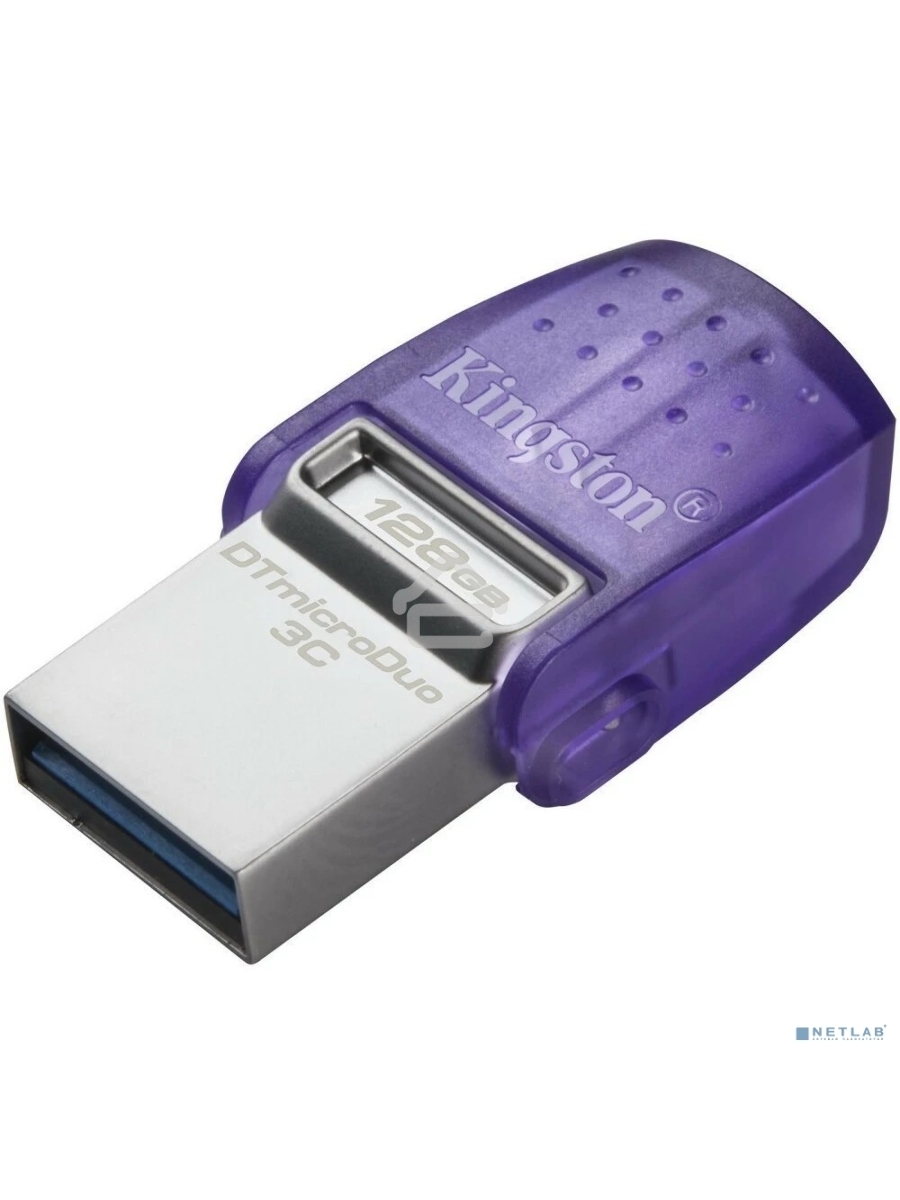 Флеш диск Kingston 128Gb DataTraveler microDuo 3C DTDUO3CG3/128GB USB3.0 фиолетовый