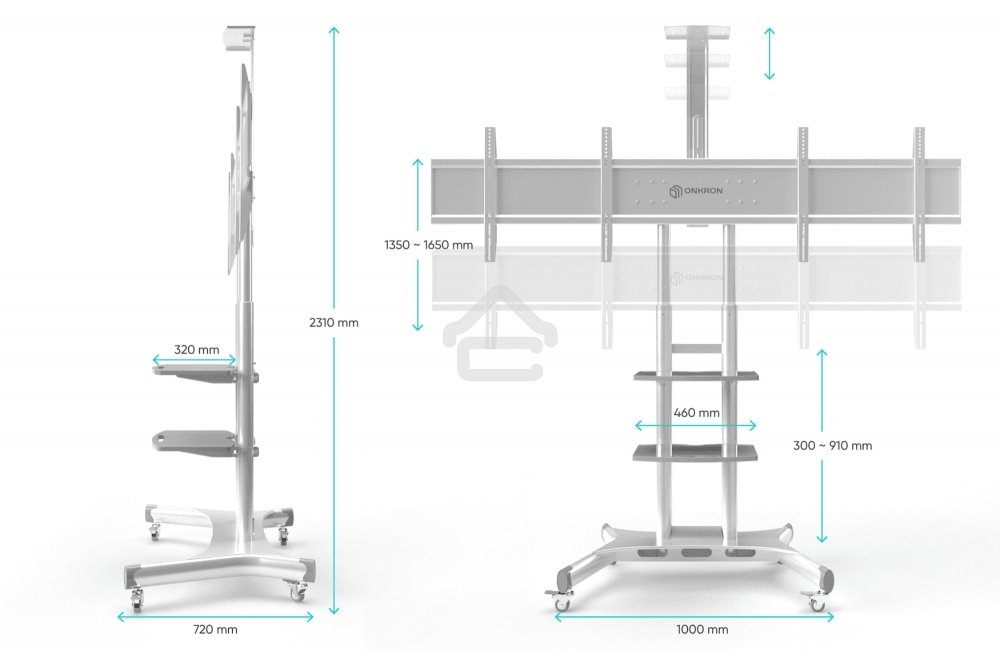 Стойка для телевизора с кронштейном ONKRON TS1881 50