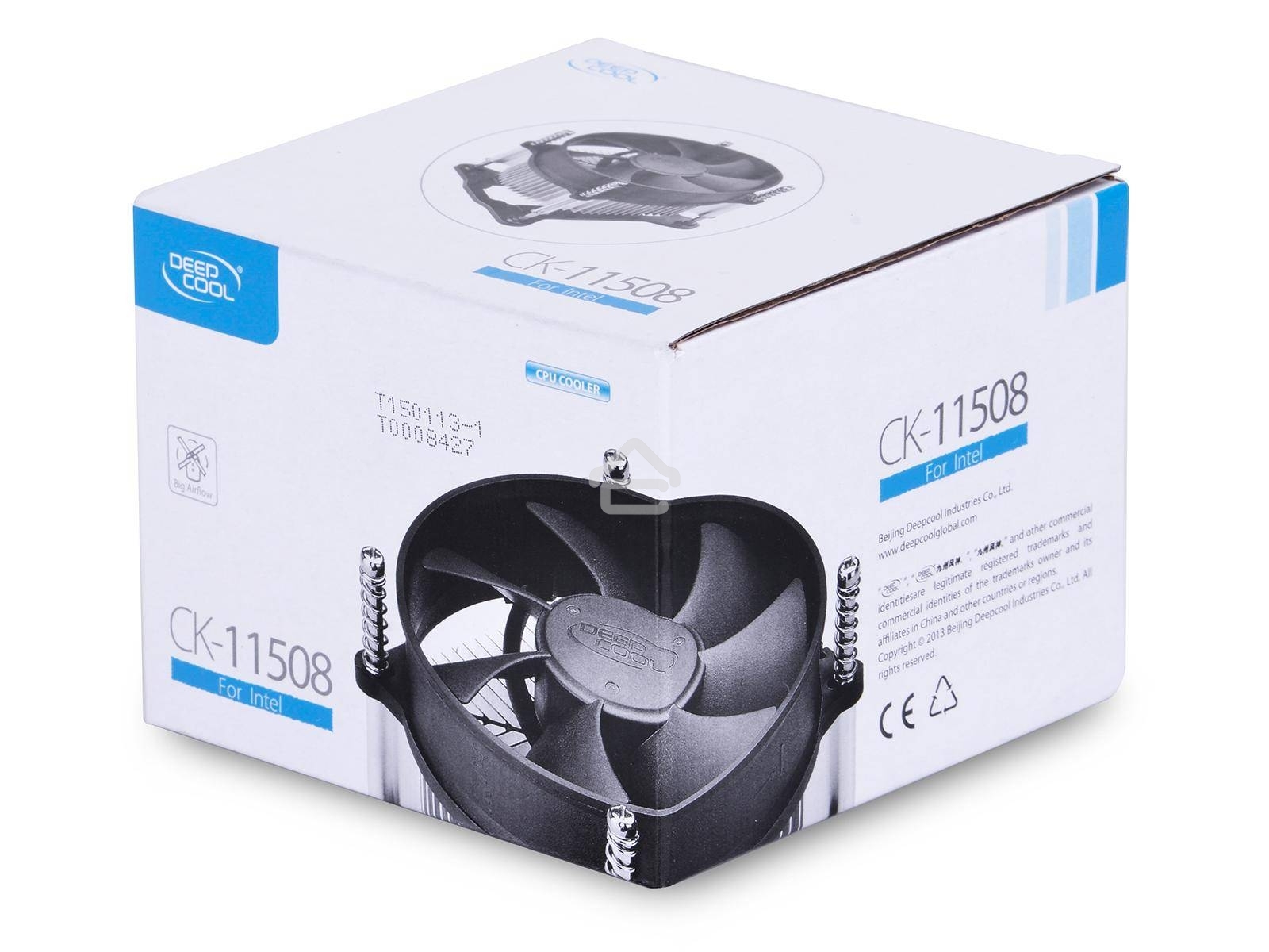 Кулер для процессора DEEPCOOL CK-11508 PWM черный, 92 мм, алюминий, 2200 об/мин, 30.1 дБ, 4 pin, 65 Вт, 70 мм