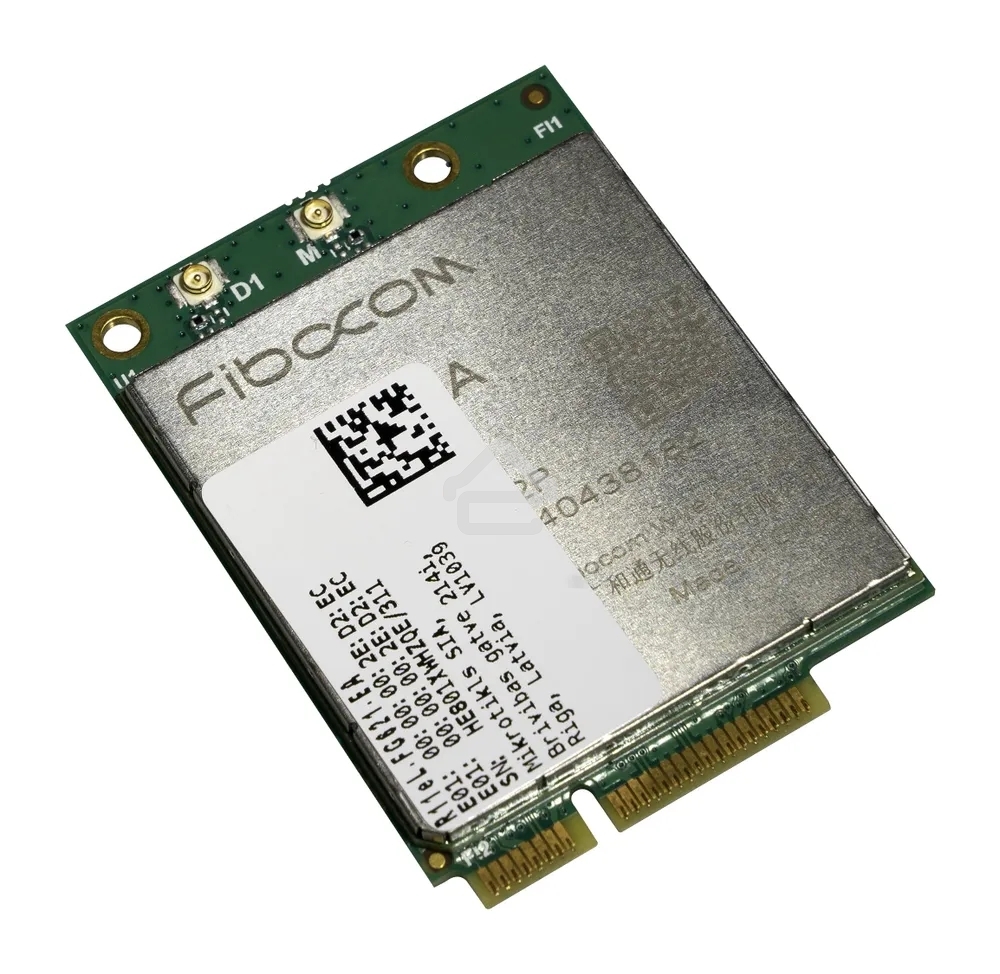 Плата концентратора MikroTik R11eL-FG621-EA miniPCi-e card, 3G/LTE, 2x u.Fl