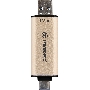 Флеш диск Transcend USB 128GB, JETFLASH USB3.2, TLC, High Speed, Type-C и Type A  (420/400 МБ/с)