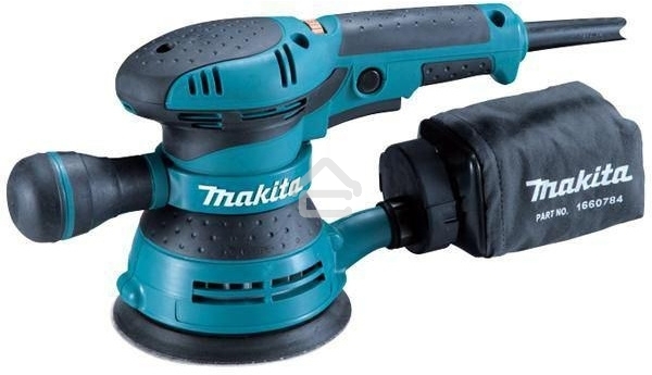 Эксцентриковая шлифовальная машина Makita BO5041 ЭШМ,300Вт,ф125мм,4000-12000об\м,ампл-2.8мм,1.4кг,кор,п\сборник,доп.рукоятка