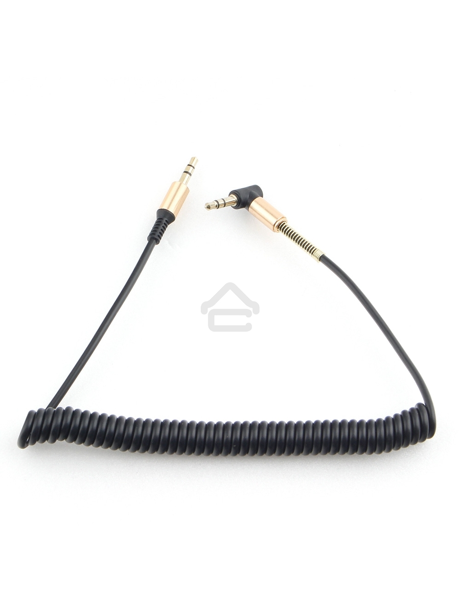 Кабель Cablexpert  аудио 90˚ спиральный CCAB-02-35MMLC-1.8MB. 3.5 Jack (M)/3.5 Jack (M), черный, 1.8м, блистер