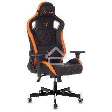 Кресло игровое Knight OUTRIDER черный/оранжевый ромбик эко.кожа с подголов. крестовина металл