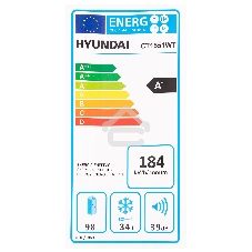 Холодильник Hyundai CT1551WT белый двухкамерный 98/33л морозилка сверху