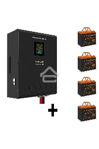 Комплект ИБП EX296005RUS + батарея 80Aч EX285654RUS 4шт (инвертор, синус, для котла, настенный) ExeGate FineSine SX-7000.LCD.AVR.2SH.T <7000VA/5000W, чистая синусоида, цветной LCD-дисплей, AVR, 2*Schuko+клеммы, линейно-интерактивный, крепление настенное, 