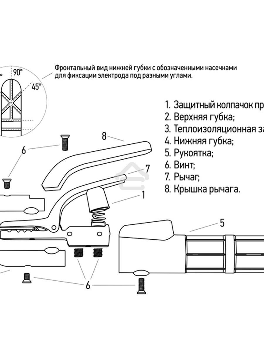 Держатель электрода Rexant 500 А Italian type
