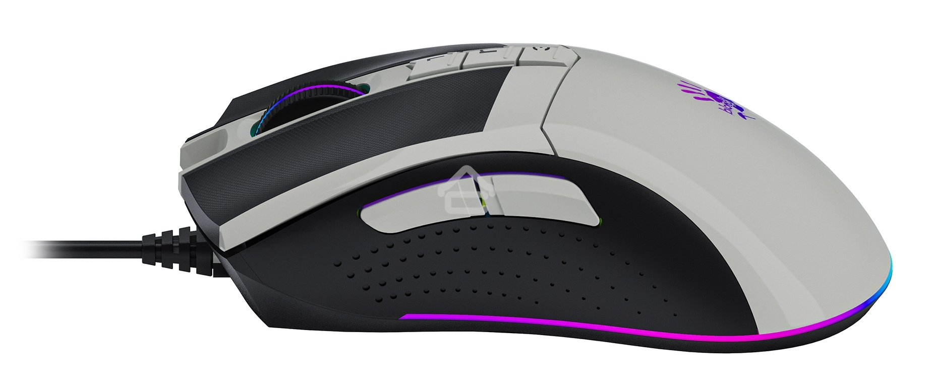 Мышь проводная A4Tech Bloody W90 Max белый/черный, 10000 dpi, USB, кнопки - 10