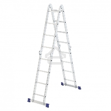 Лестница шарнирная алюминиевая Сибртех, 4х4, 97882