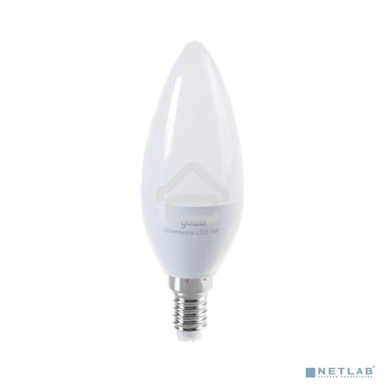 Лампа светодиодная Gauss Led Candle-dim E14 7Вт 4100К диммируемая