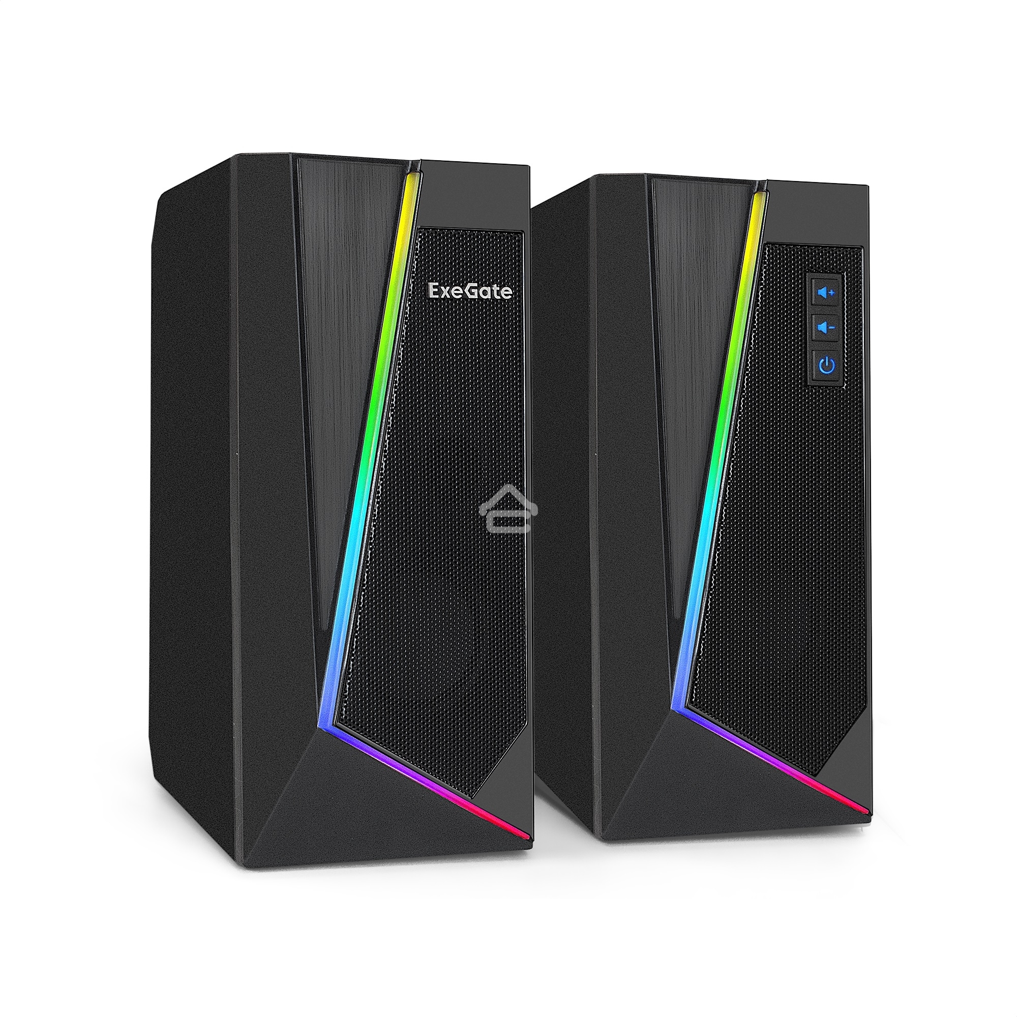 Акустическая система 2.0 ExeGate EX289688RUS Accord 240 (питание USB, 2х3Вт (6Вт RMS), 60-20000Гц,  черный, RGB подсветка)