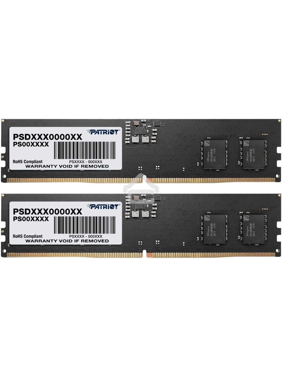 Оперативная память Patriot Signature, DDR5, 32GB (2x16 GB), 4800 MHz, CL40, DIMM